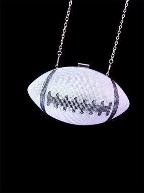 Dazzling Football shaped purse Crystal rhinestone encrusted handbag NWOT